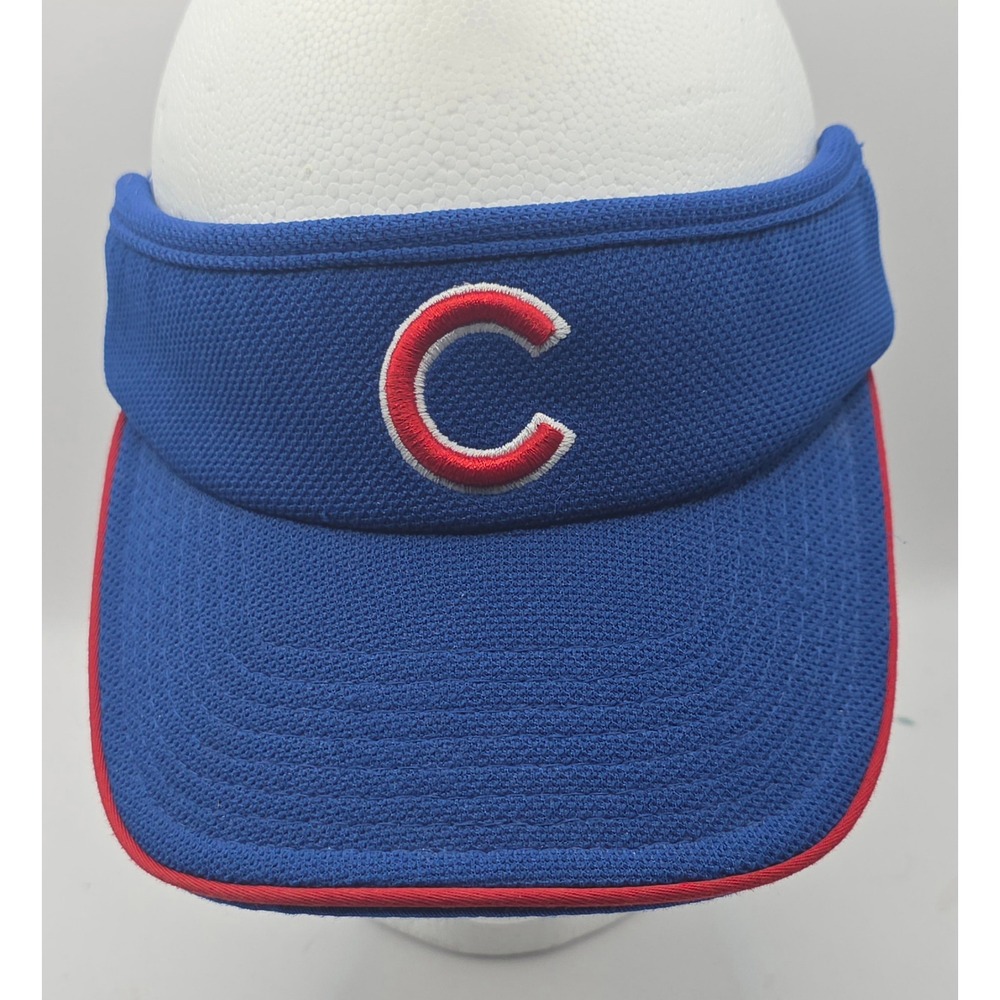Nike Chicago Cubs Visor Unisex OSFM MLB Elastic Band Athletic Hat Cap